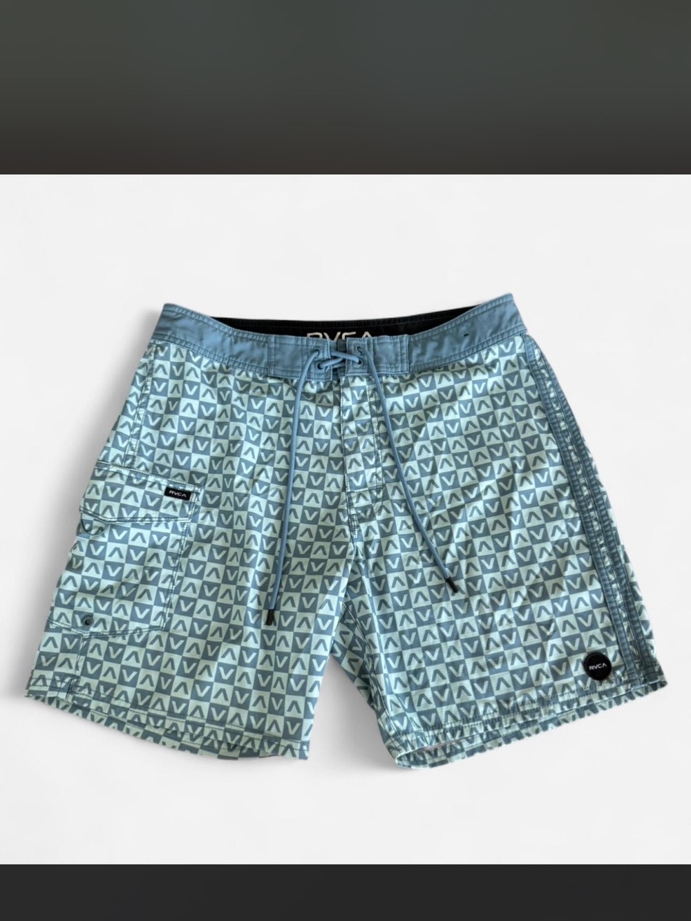 RVCA Light Blue Geometric Board Shorts
